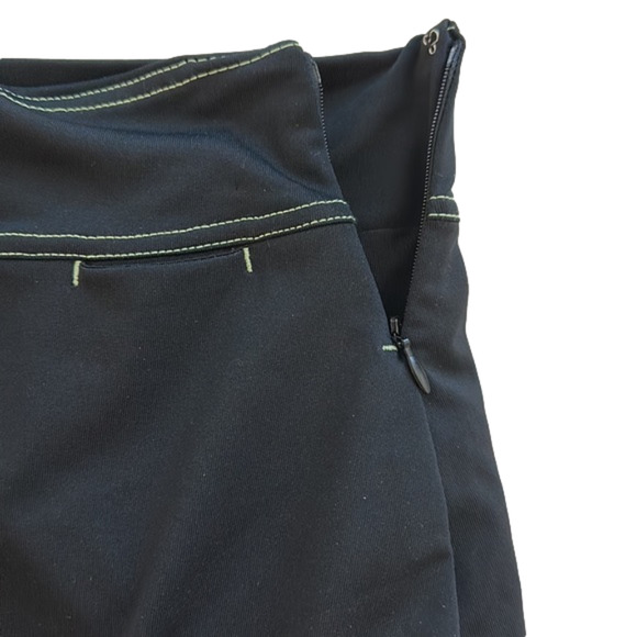 Antigua Golf Pleated Athletic Skort Black Yellow w Pockets Size L - Picture 9 of 11